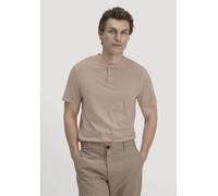 hessnatur Heavy Jersey Henley Shirt Relaxed aus reiner Bio-Baumwolle taupe 52