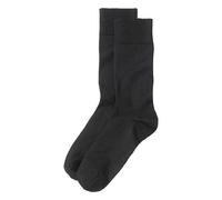 hessnatur Herren Merino-Socke im 2er-Pack aus Bio-Merinowolle mit Bio-Baumwolle schwarz 43-46