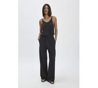 hessnatur Jersey Jumpsuit Relaxed aus Leinen und reiner Bio-Baumwolle schwarz 46