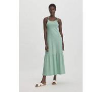 hessnatur Jersey Kleid Midi Relaxed aus reiner Bio-Baumwolle mit Leinen jadegrün 38
