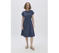 hessnatur Jersey Kleid Midi Relaxed aus reiner Bio-Baumwolle ozeanblau 44