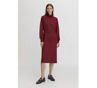 hessnatur Jersey Kleid Midi Relaxed aus TENCEL Lyocell mit Bio-Baumwolle dunkelrot 46