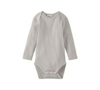 hessnatur Langarmbody Slim aus Bio-Baumwolle mit Bio-Merinowolle düne 86/92