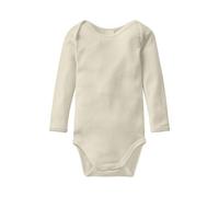 hessnatur Langarmbody Slim aus Bio-Merinowolle mit Seide natur 62/68