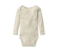 hessnatur Langarmbody Slim aus Bio-Merinowolle mit Seide natur 98/104