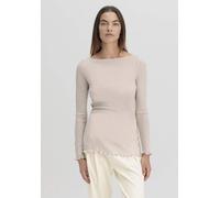 hessnatur Longsleeve Fitted WARM TOUCH aus Bio-Schurwolle und TENCEL Lyocell düne 34