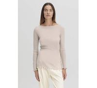 hessnatur Longsleeve Fitted WARM TOUCH aus Bio-Schurwolle und TENCEL Lyocell düne 36