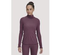 hessnatur Longsleeve mit Rollkragen Fitted WARM TOUCH aus Bio-Merinowolle und TENCEL Lyocell brombeere 34