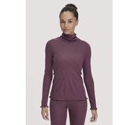 hessnatur Longsleeve mit Rollkragen Fitted WARM TOUCH aus Bio-Merinowolle und TENCEL Lyocell brombeere 36