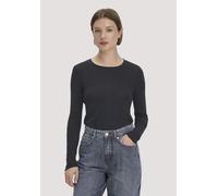 hessnatur Longsleeve Slim aus Bio-Schurwolle und TENCEL Lyocell schwarz 44 Damen Bekleidung