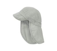 hessnatur Musselin Schirmmütze Regular aus reiner Bio-Baumwoll-Musselin nebelgrau 41/43