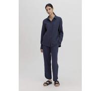 hessnatur Musselin Schlafhose Regular PURE SENSE aus reiner Bio-Baumwolle dunkel-blau 34