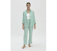 hessnatur Musselin Schlafhose Regular PURE SENSE aus reiner Bio-Baumwolle jadegrün 34