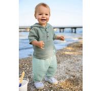 hessnatur Musselin Shirt Regular aus reiner Bio-Baumwolle mattgrün 74/80