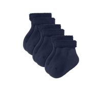 hessnatur Plüsch Socke im 3er-Pack dunkel-blau 19-22