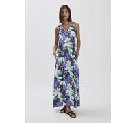 hessnatur Print Kleid Maxi Regular aus LENZING ECOVERO agavengrün 34