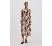 hessnatur Print Premium Light Jersey Kleid Midi Slim aus reiner Bio-Baumwolle rosenholz 34