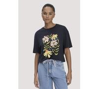 hessnatur Print T-Shirt Oversize aus reiner Bio-Baumwolle marine S