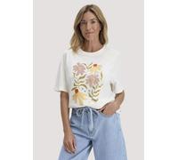hessnatur Print T-Shirt Oversize aus reiner Bio-Baumwolle naturweiss S