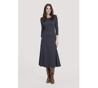 hessnatur Rib Kleid Midi Slim aus Bio-Baumwolle marine 40