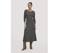 hessnatur Rib Kleid Midi Slim aus Bio-Baumwolle tannengrün 38