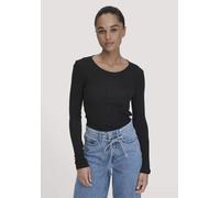 hessnatur Rib Shirt Slim aus Bio-Merinowolle und TENCEL Lyocell schwarz 46