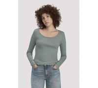 hessnatur Softrib Longsleeve Fitted aus Bio-Baumwolle und TENCEL Modal mattgrün 46