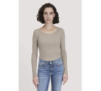 hessnatur Softrib Longsleeve Fitted aus Bio-Baumwolle und TENCEL Modal taupe 46