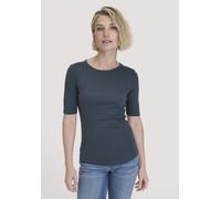 hessnatur Softrib T-Shirt Fitted aus Bio-Baumwolle und TENCEL Modal dunkles petrol 44