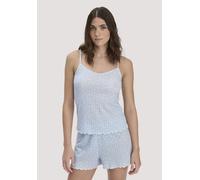 hessnatur Spaghetti Top Regular PURE POINTELLE aus reiner Bio-Baumwolle nordisch blau 42 Damen Bekleidung