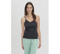 hessnatur Spaghetti-Top V-Neck Fitted 2er-Set PURE NATURE aus reiner Bio-Baumwolle schwarz 48