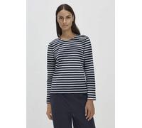 hessnatur Streifen Heavy Jersey Slub Longsleeve Relaxed aus reiner Bio-Baumwolle marine 34