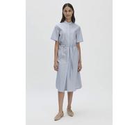 hessnatur Streifen Hemdblusen Kleid Midi Relaxed hell-blau 34