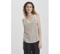 hessnatur Streifen Jersey Top Regular aus Leinen und reiner Bio-Baumwolle naturweiss 42
