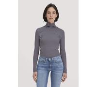 hessnatur Streifen Softrib Longsleeve Fitted aus Bio-Baumwolle und Modal himmelblau 48