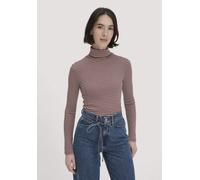 hessnatur Streifen Softrib Longsleeve Fitted aus Bio-Baumwolle und Modal pastell lavendel 46