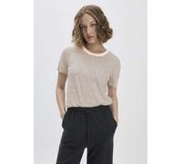 hessnatur Streifen T-Shirt Relaxed aus Leinen mit reiner Bio-Baumwolle naturweiss 44