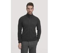 hessnatur Strick Jacke Regular aus Bio-Merinowolle mit Bio-Baumwolle anthrazit S