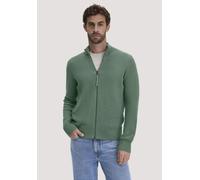 hessnatur Strick Jacke Regular aus reiner Bio-Baumwolle efeugrün M
