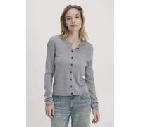 hessnatur Strick Jacke Regular aus reiner Bio-Merinowolle hellgrau XL
