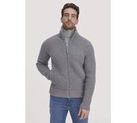 hessnatur Strick Jacke Relaxed BETTER RECYCLING aus reiner Bio-Merinowolle grau XXL