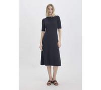 hessnatur Strick Kleid Midi Slim aus reiner Bio-Baumwolle marine XS