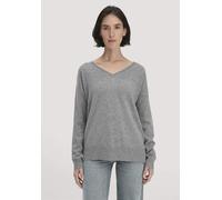 hessnatur Strick Pullover Oversized aus Bio-Schurwolle mit Kaschmir grau S