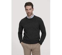hessnatur Strick Pullover Regular aus Bio-Merinowolle mit Bio-Baumwolle anthrazit S