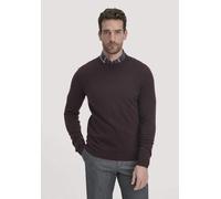 hessnatur Strick Pullover Regular aus Bio-Merinowolle mit Kaschmir schwarzbeere S