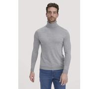 hessnatur Strick Rollkragen Pullover Regular aus reiner Bio-Merinowolle hellgrau S