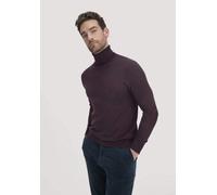 hessnatur Strick Rollkragen Pullover Regular aus reiner Bio-Merinowolle schwarzbeere XXL