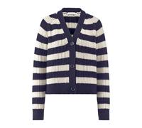 hessnatur Strickjacke Streifen Relaxed Damen aus Bio-Merinowolle mit Bio-Baumwolle | nachhaltig und fair hergestellt (Fair Wear Foundation)