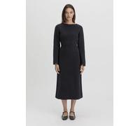 hessnatur Strickkleid Midi Regular aus reiner Bio-Baumwolle und Schurwolle schwarz M