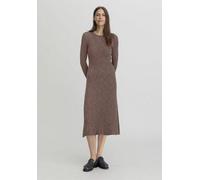 hessnatur Strickkleid Midi Slim aus reiner Bio-Baumwolle kastanienbraun 38